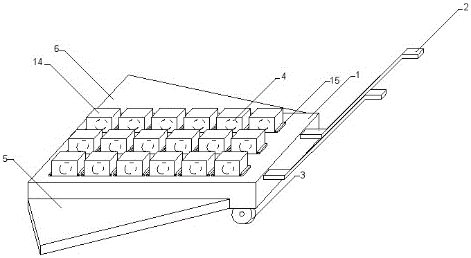 Honeysuckle seedling pot moving device