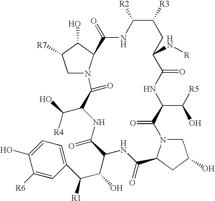 Purification processes for echinocandin-type compounds