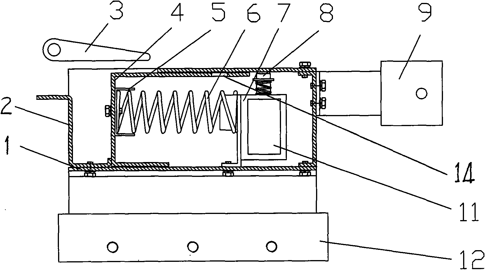 Electromagnetic locking mechanism of transmitter