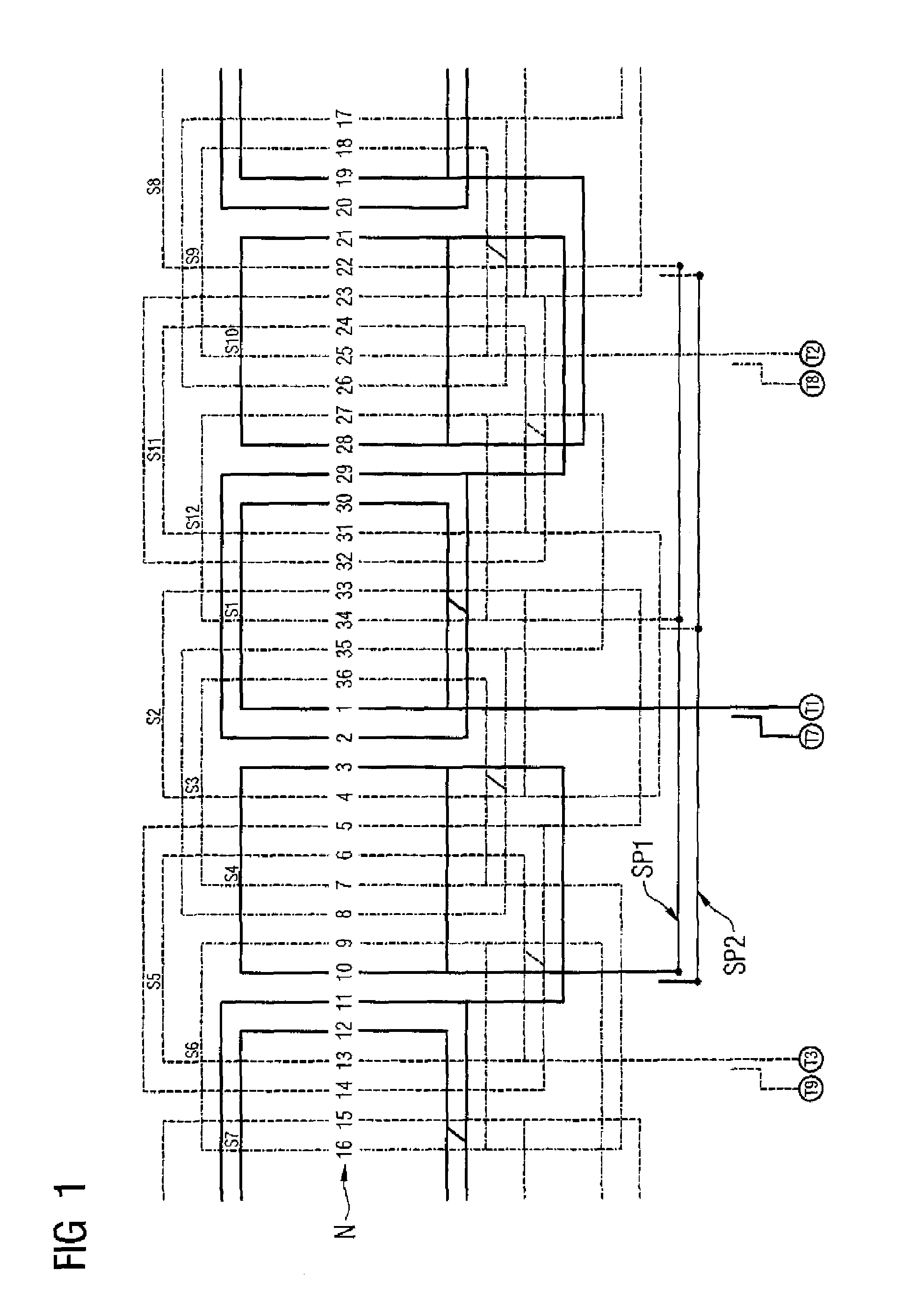 Electrical machine with part-winding circuit