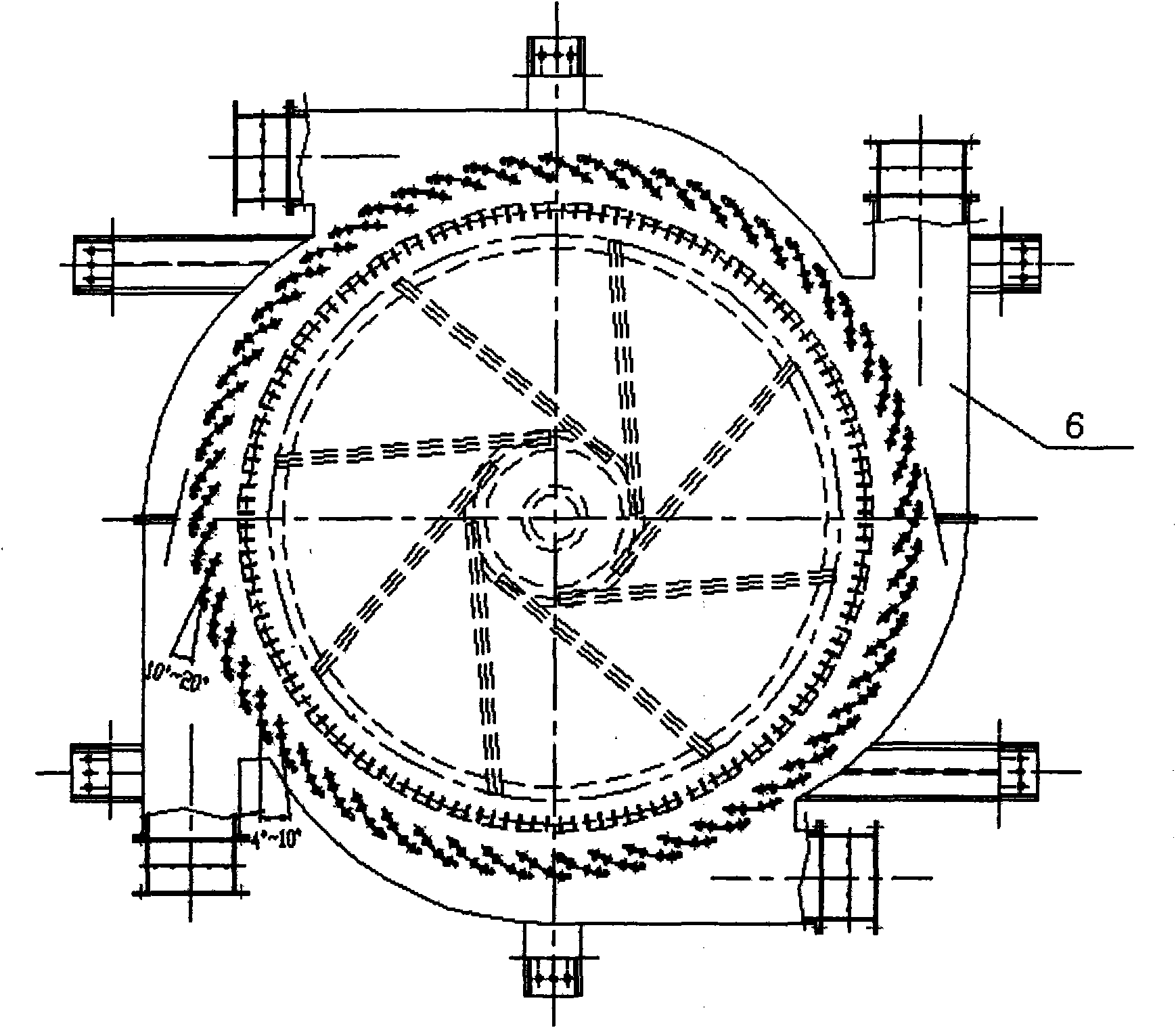 Low-resistance and high-efficiency powder concentrator