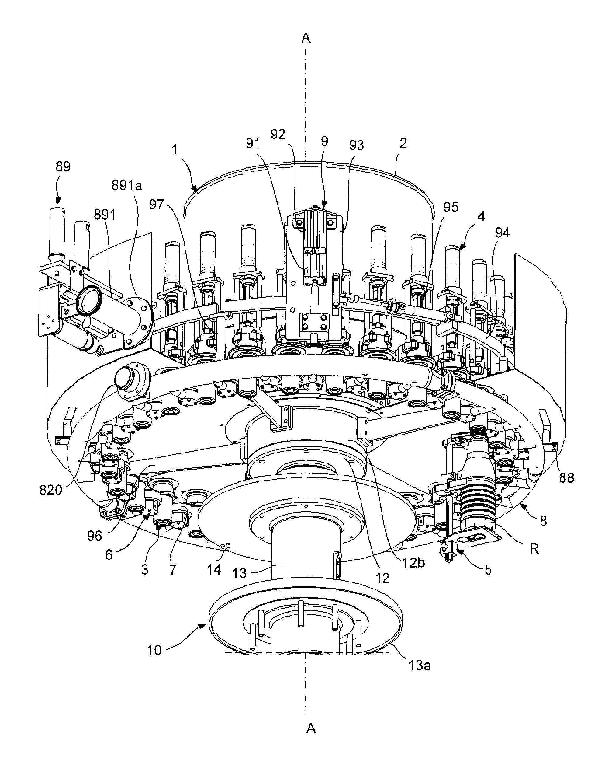 Filling Machine Provided with a Cleaning in Place Device with Individual Collecting Elements