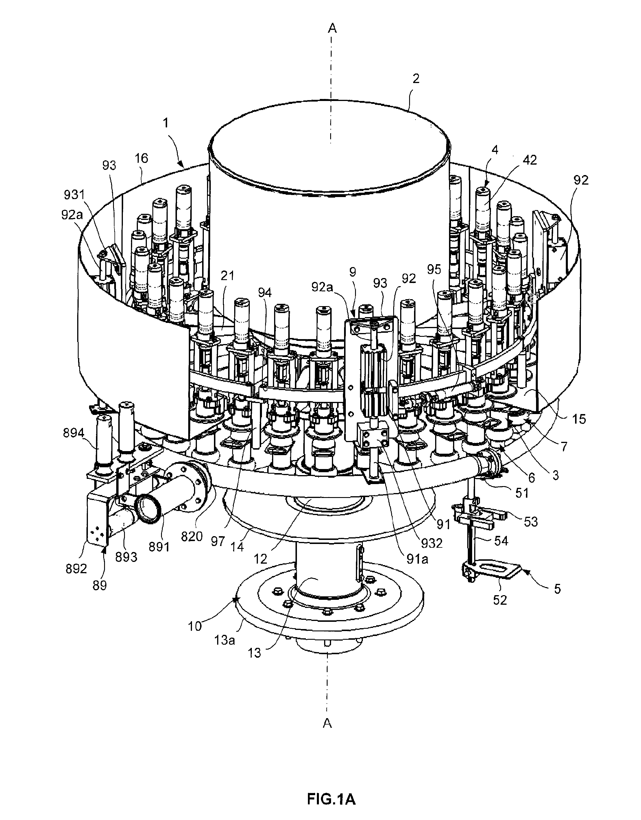 Filling Machine Provided with a Cleaning in Place Device with Individual Collecting Elements