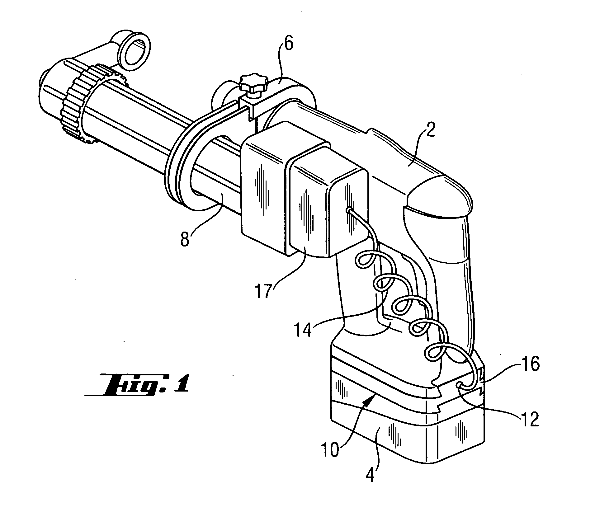 Electrical connection arrangement for hand-held tools with auxiliary devices