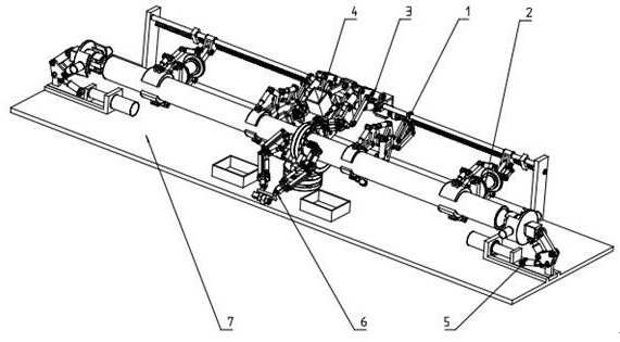 Steel pipe and flange welding butt joint connection robot