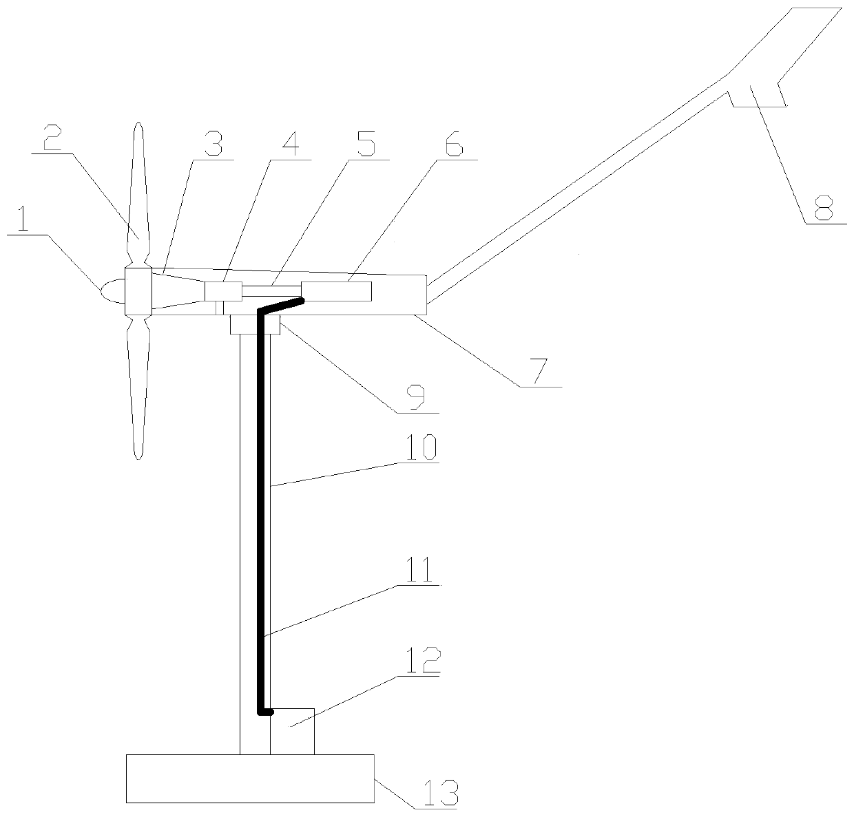 A wind power generation device based on multilayer dielectric elastomer film stacking