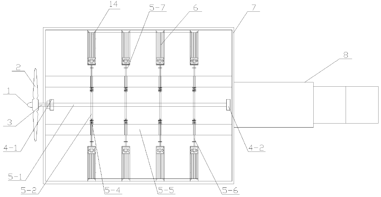 A wind power generation device based on multilayer dielectric elastomer film stacking