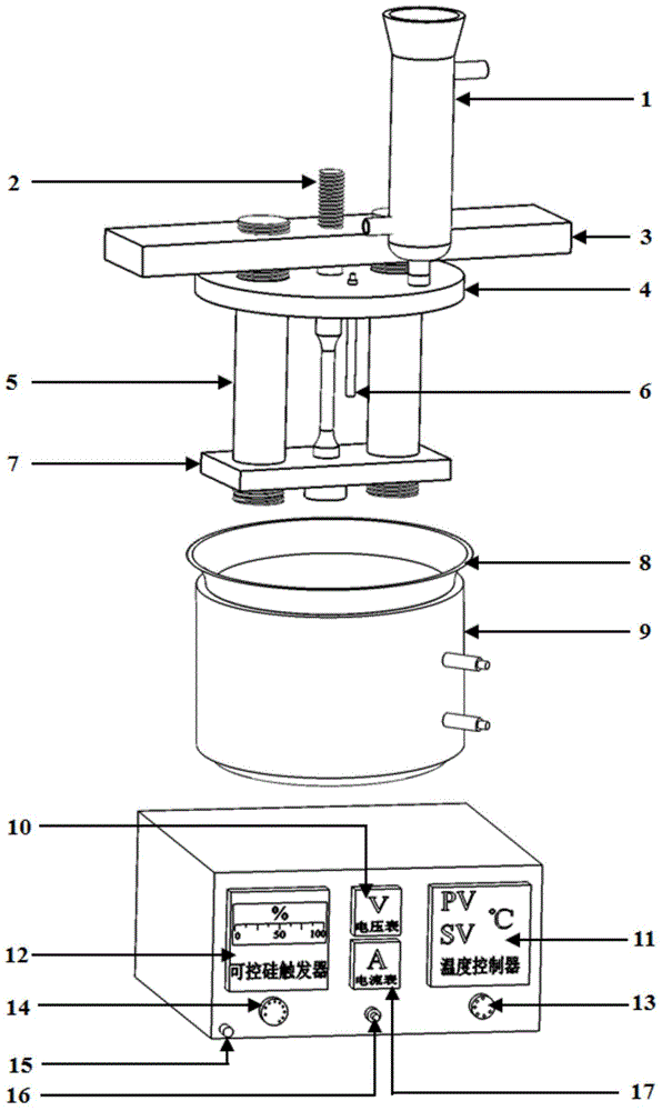 High-temperature axial loading stress corrosion test device