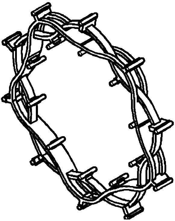 Elastic bearing based on double retainers