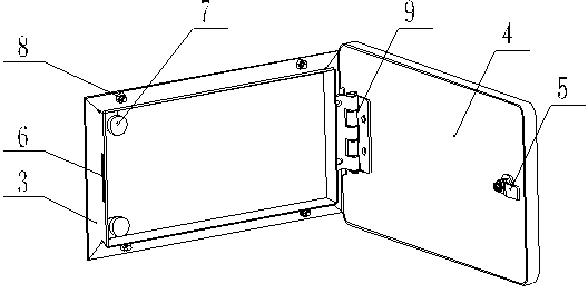 Tool case and truck frame and crane comprising tool case