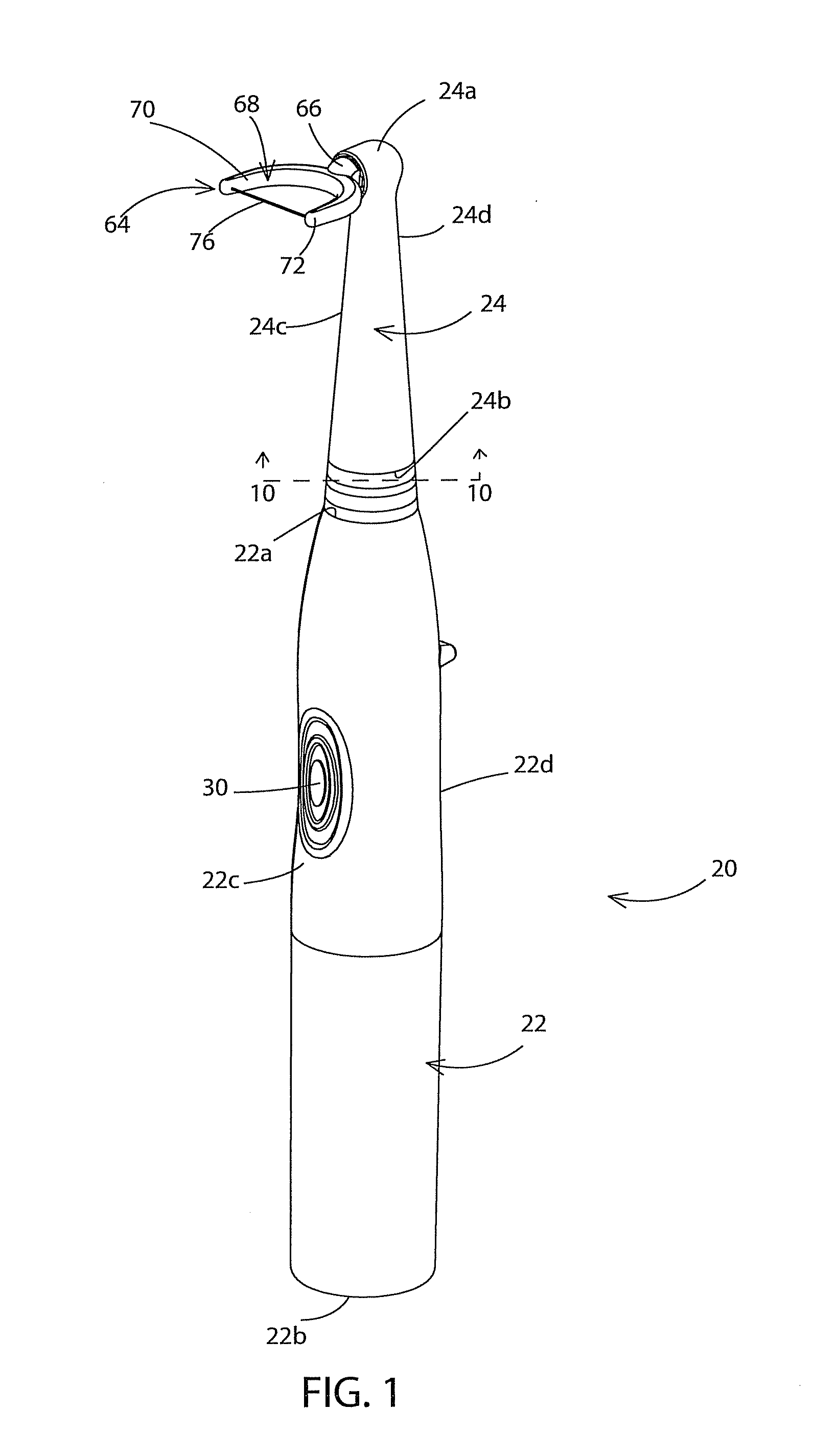 Accessory head for a powered toothbrush and toothbrush incorporating the same