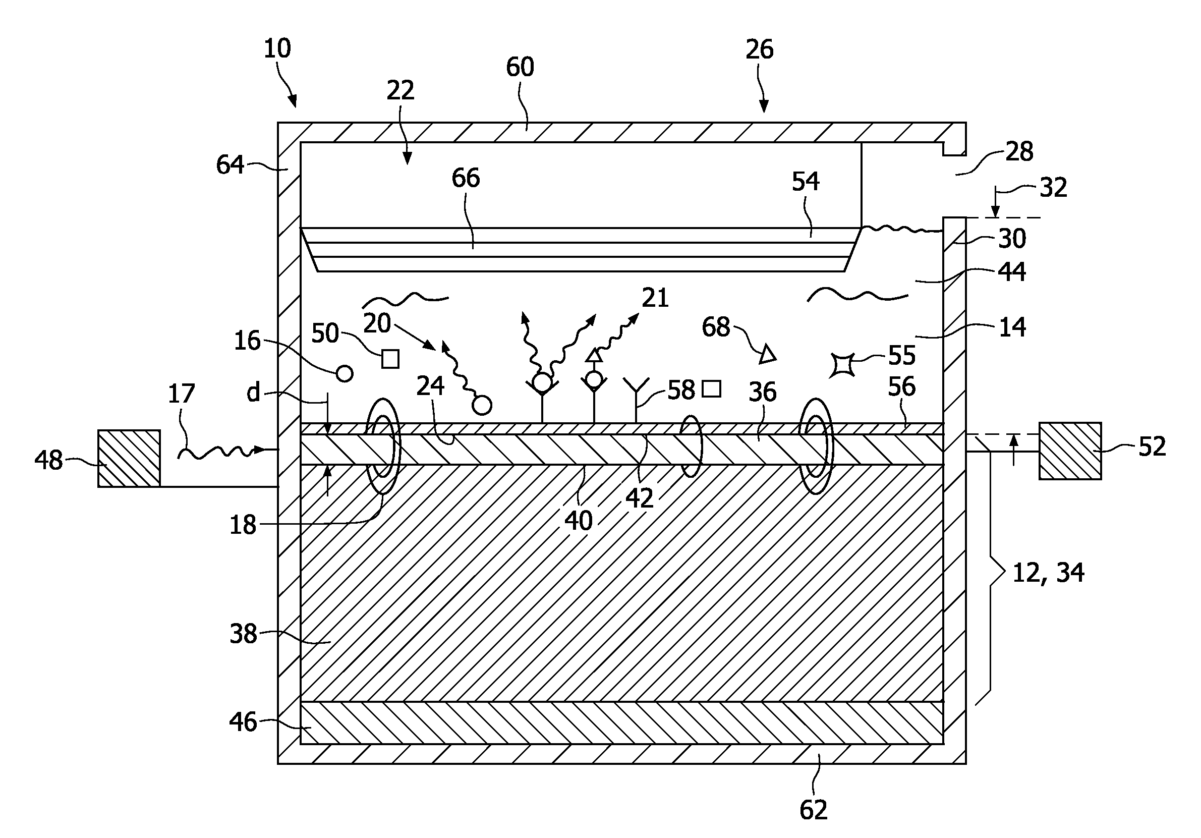 Biosensor device and method for detecting molecules in an analyte