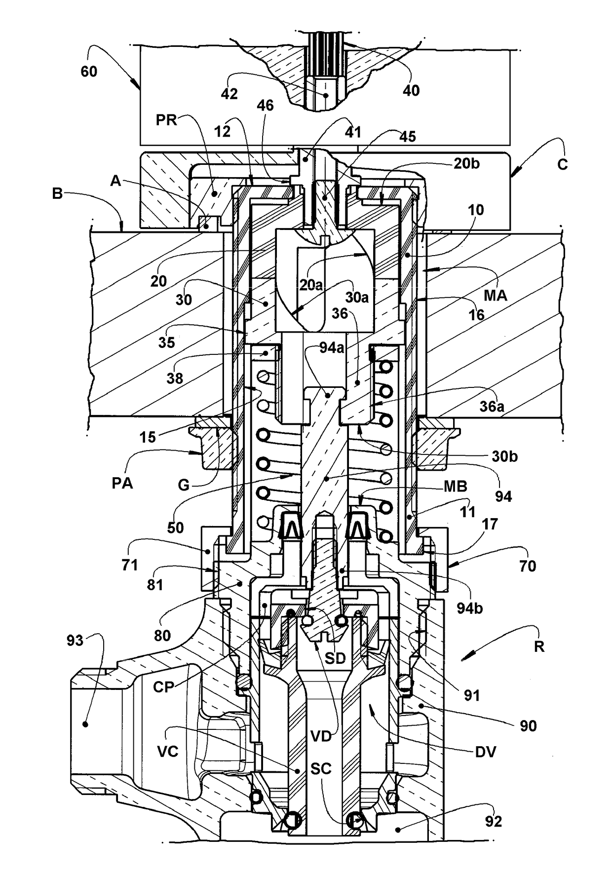 Driving mechanism for a control valve and a control valve