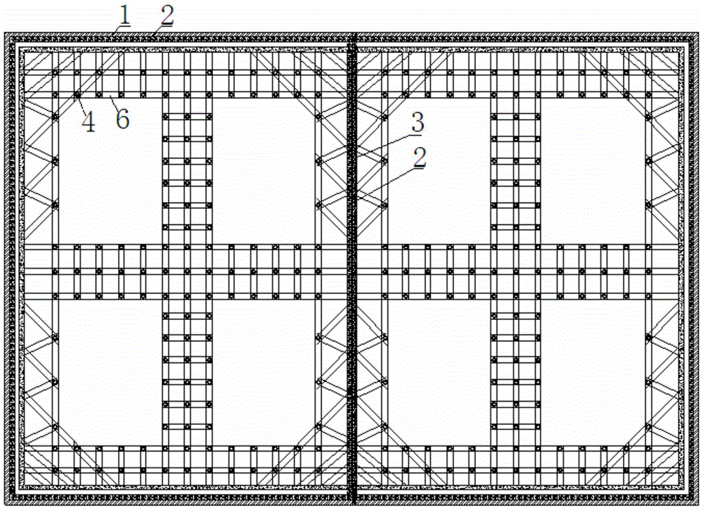 A support system and construction method for large-area deep foundation pit divisions under forward and reverse conditions