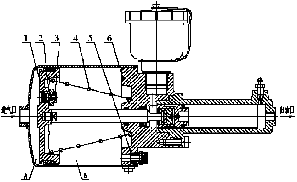 Air boost pump of engineering mechanical braking system