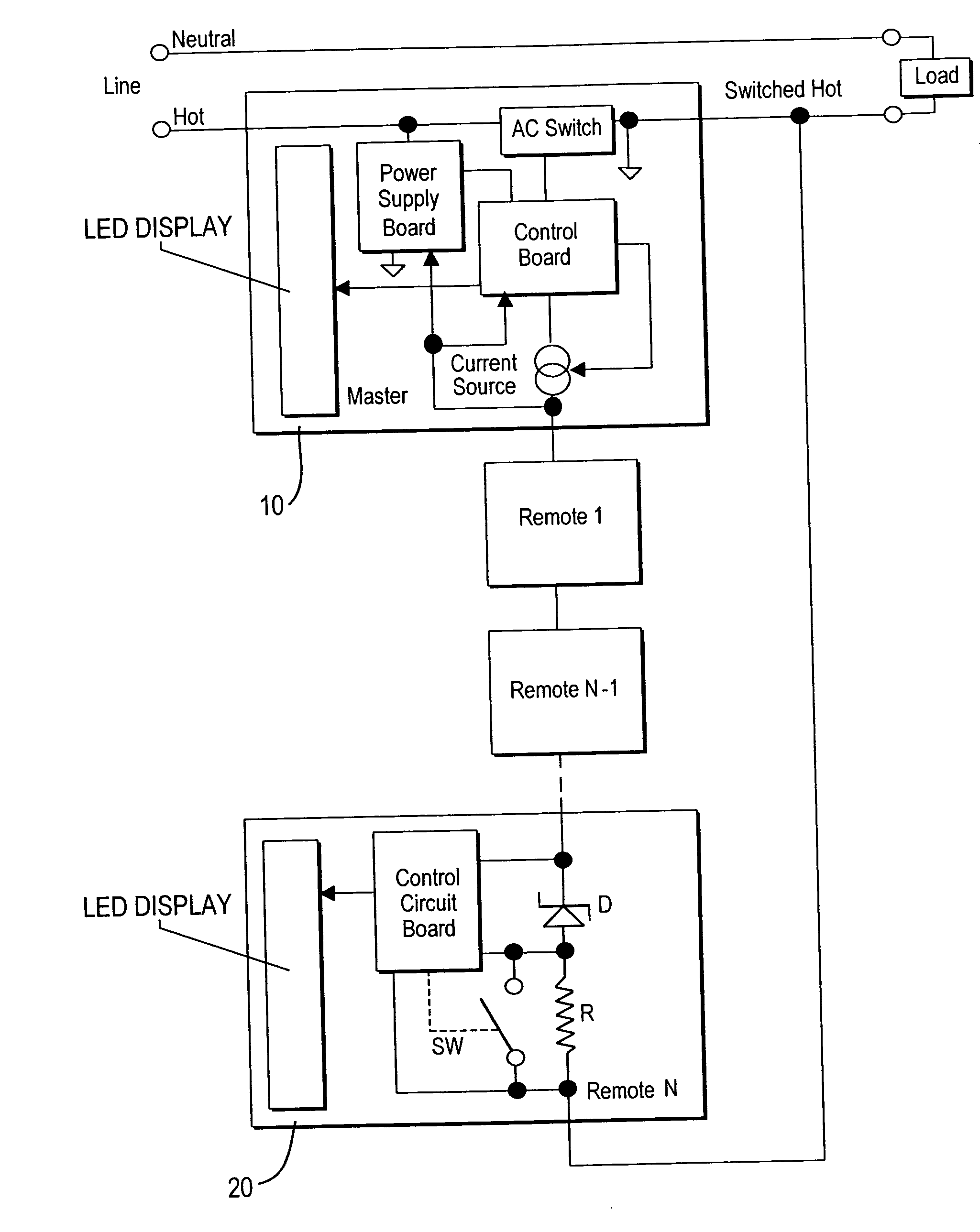 Dimmer control system with tandem power supplies
