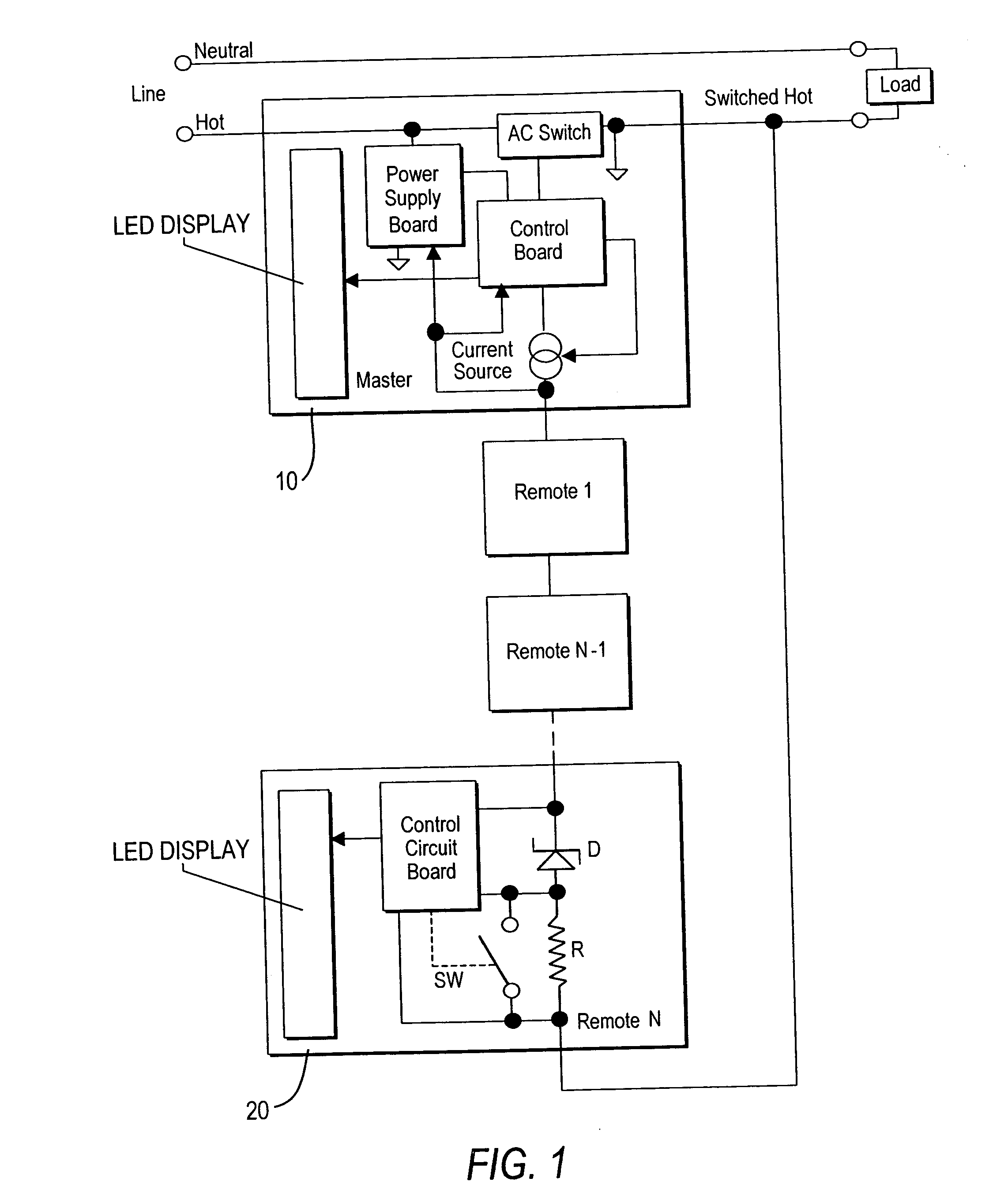 Dimmer control system with tandem power supplies