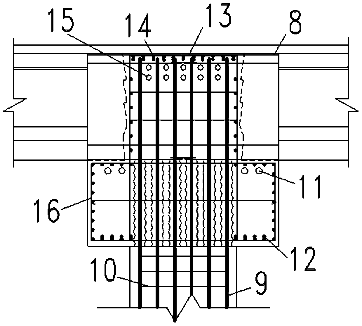 Prefabricated assembly pier and beam fixing structure and construction method thereof