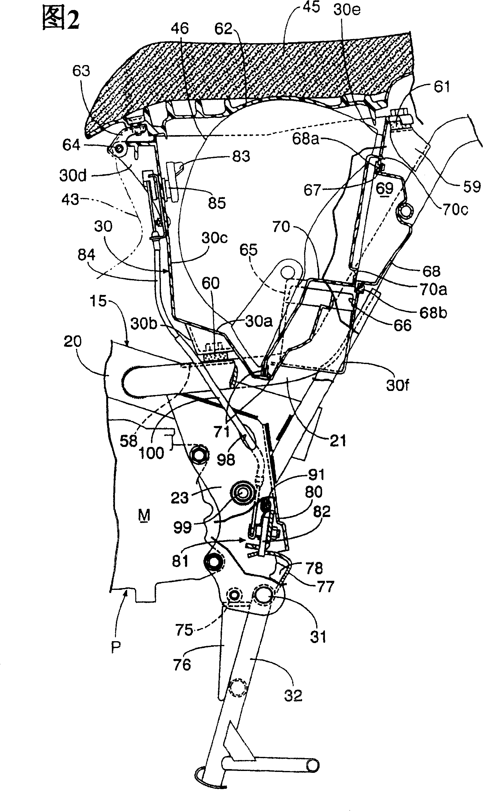 Automatic bicycle with rack locking device