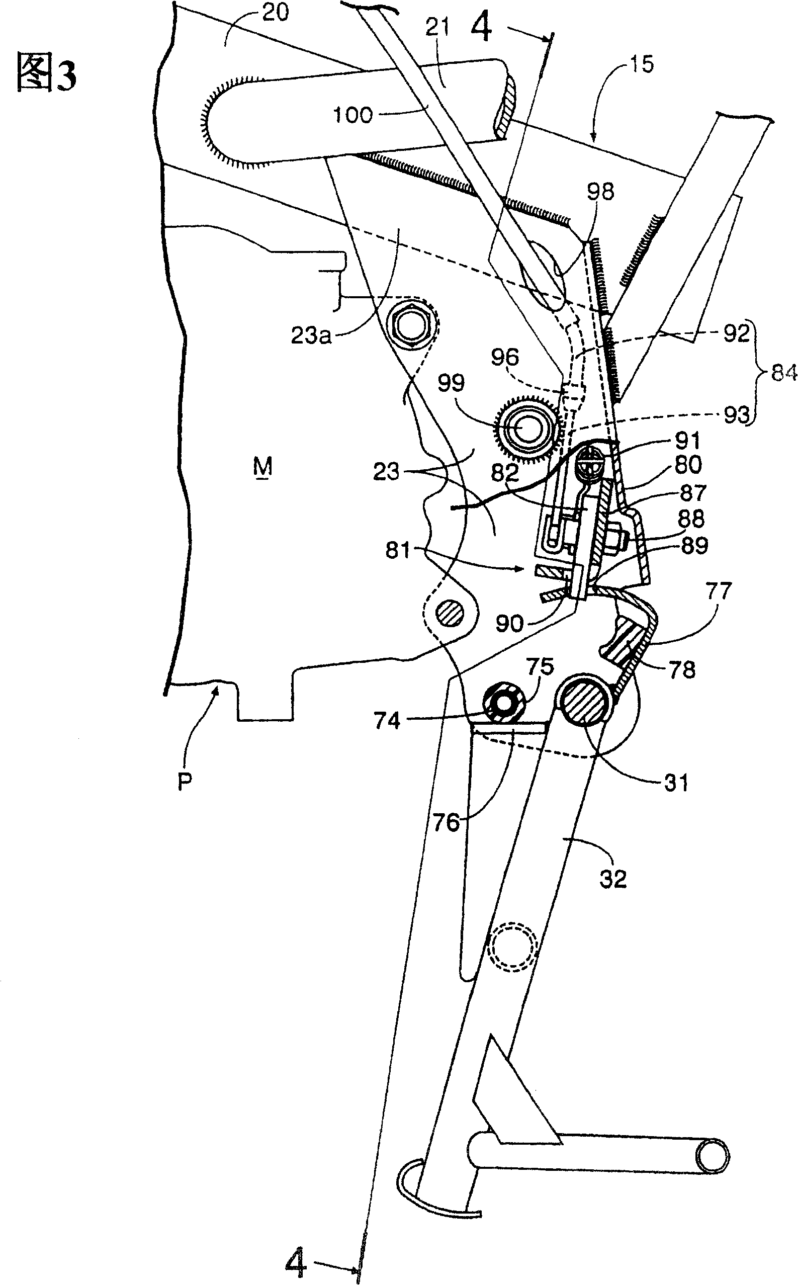 Automatic bicycle with rack locking device