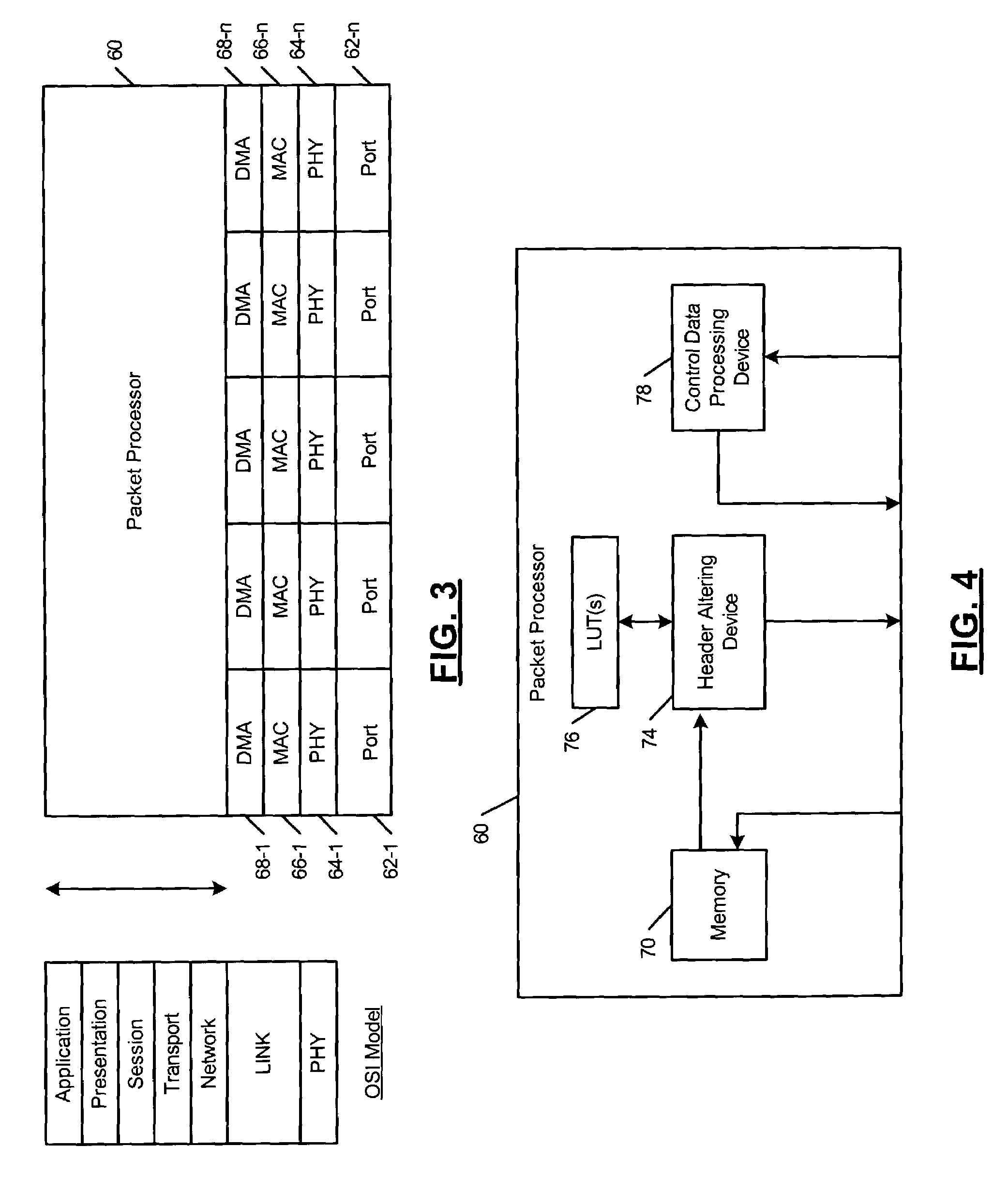 Packet header altering device