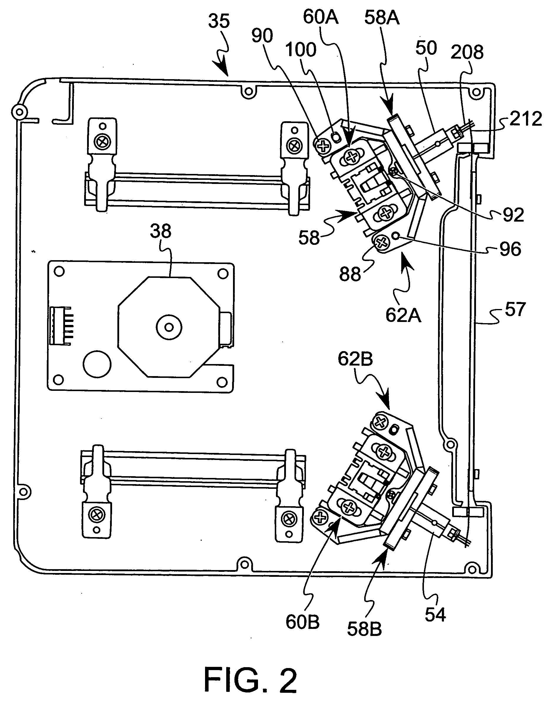 Collimation assembly with an adjustment bracket capable of flexing when receiving a light source