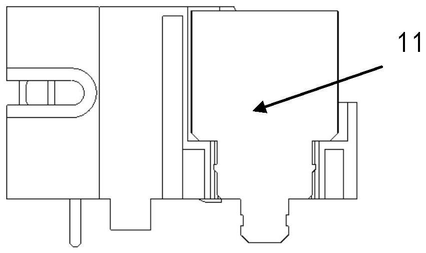 A locking piece, a curved surface mount connector and a connector assembly