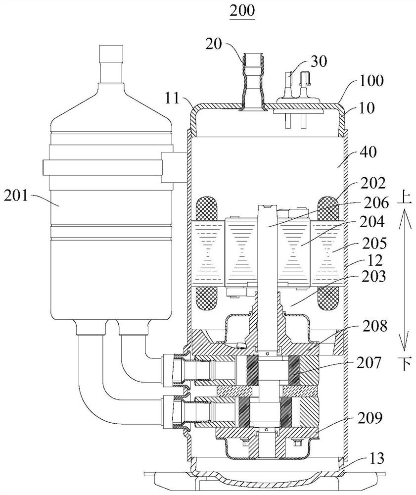 Shell for compressor and compressor