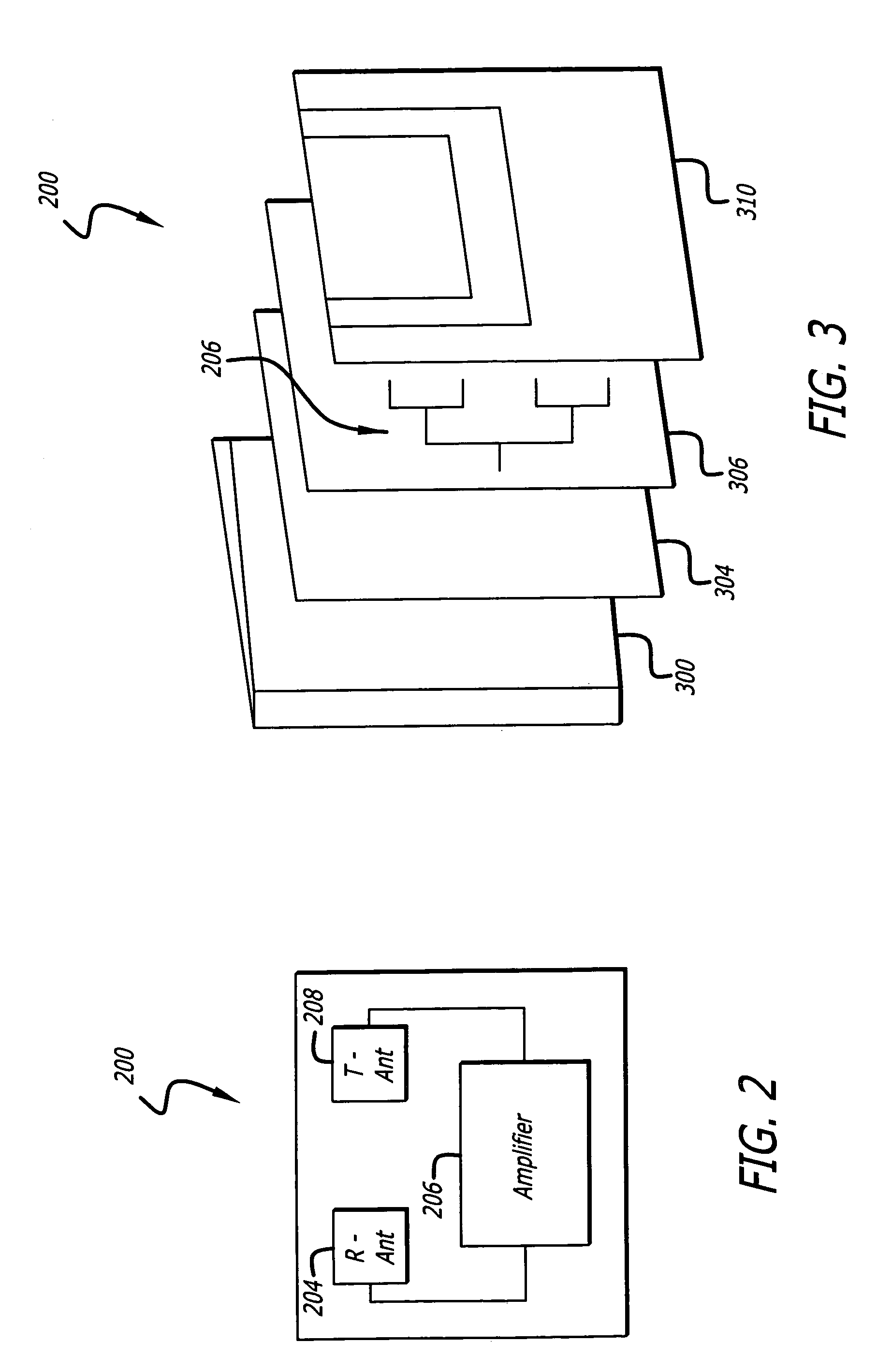 Reflective and transmissive mode monolithic millimeter wave array system and in-line amplifier using same