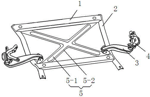 Front auxiliary frame cross reinforcement structure