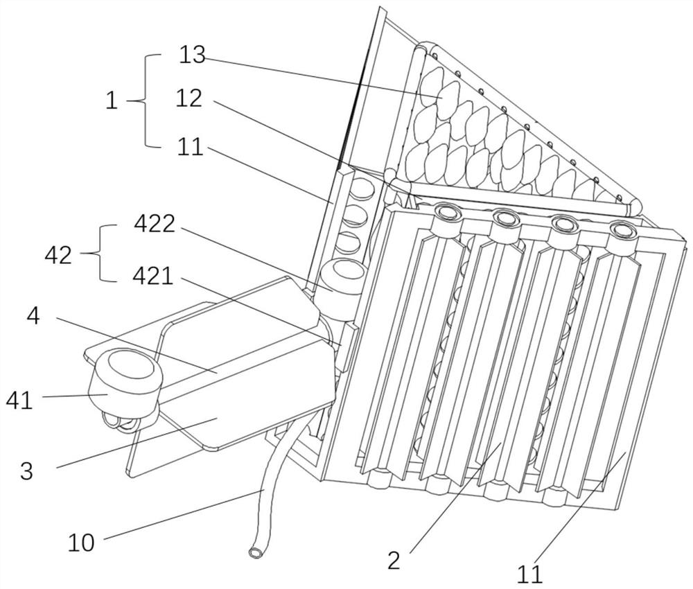 Ecological reconstruction device for straight-bank river channel