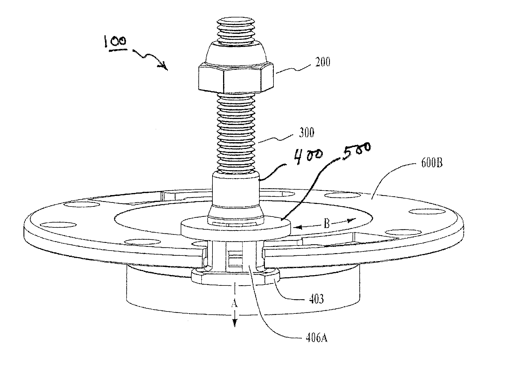Self adjusting toilet bolt assembly for connecting a toilet bowl to a closet flange