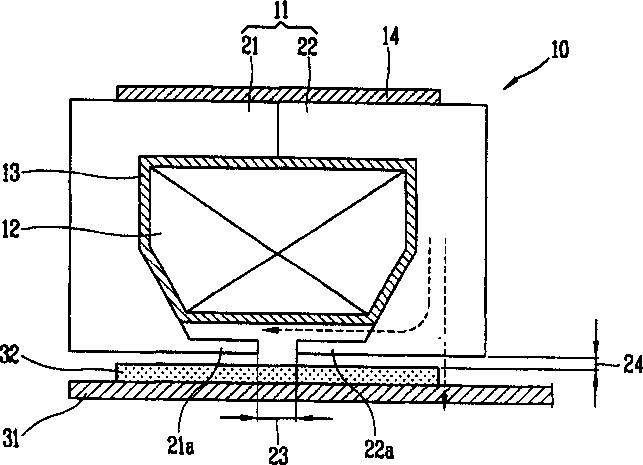 External core structure of linear motor stator and assembly method thereof