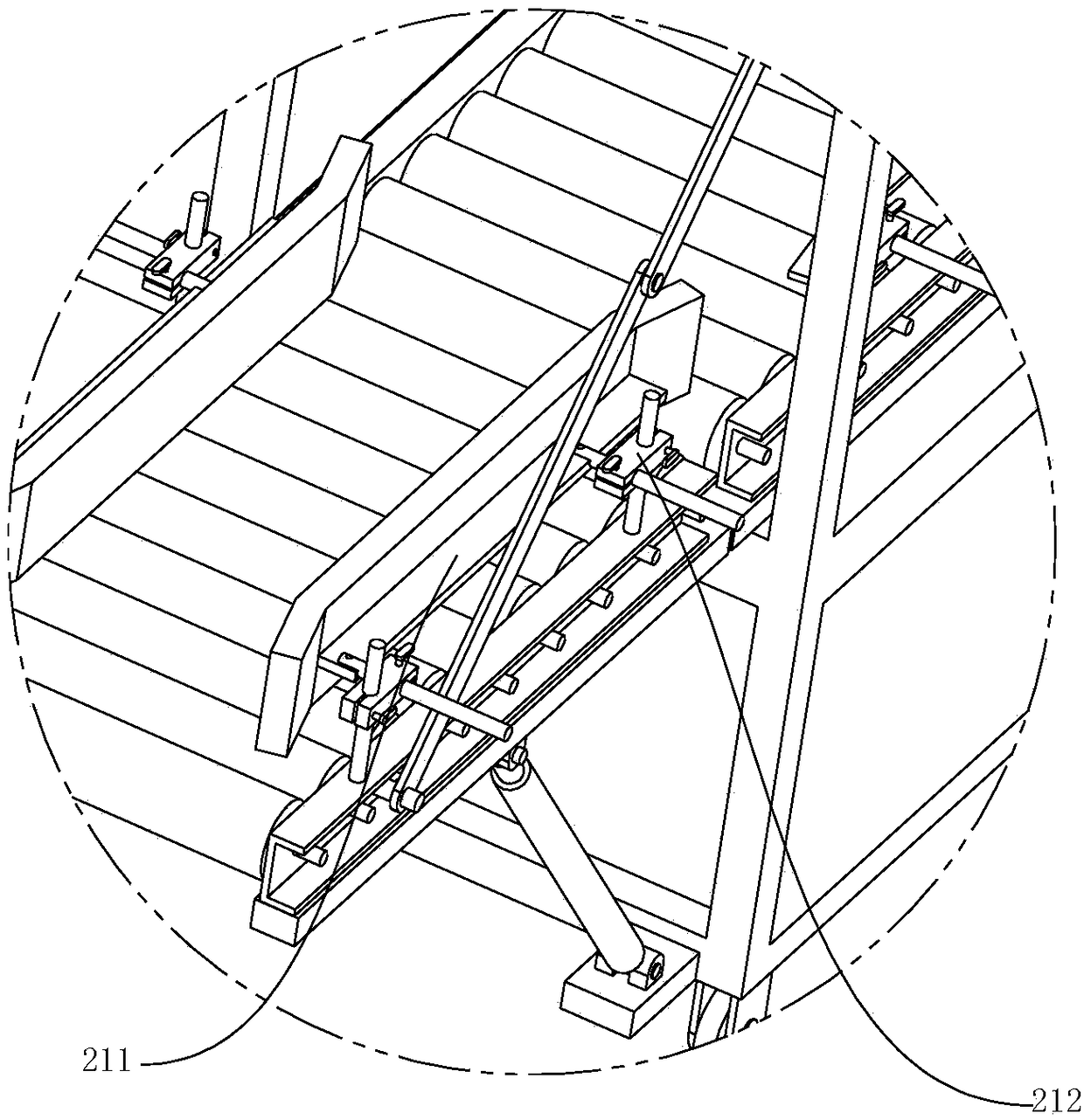 Shore-based fish catch conveying device