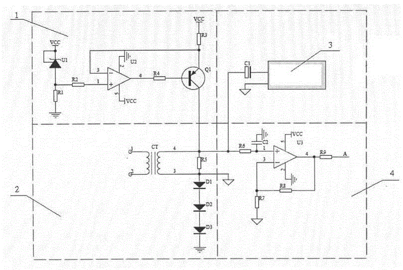 Short circuit and open circuit state detection circuit for secondary side winding of current transformer