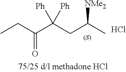 Non-racemic mixtures of various ratios of D- and L-methadone and methods of treating pain using the same