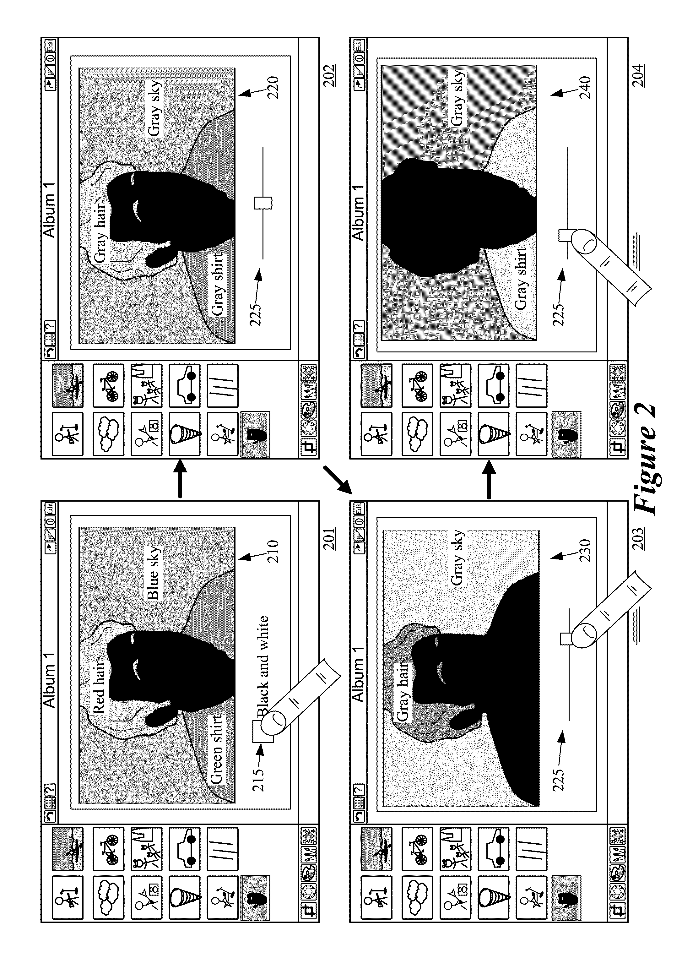 Method and interface for converting images to grayscale