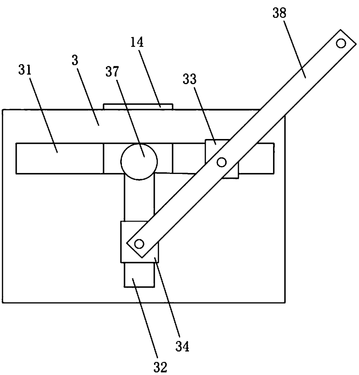 Swing-type gap grouting device for building