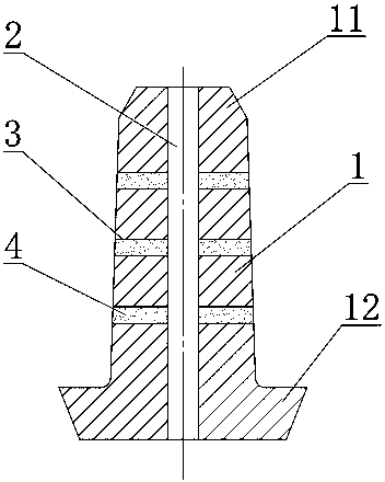 Special cold iron sand core and preparation method thereof