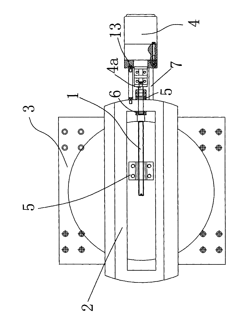 Pushing device for inside and outside direction and rotary direction of tool in gear processor