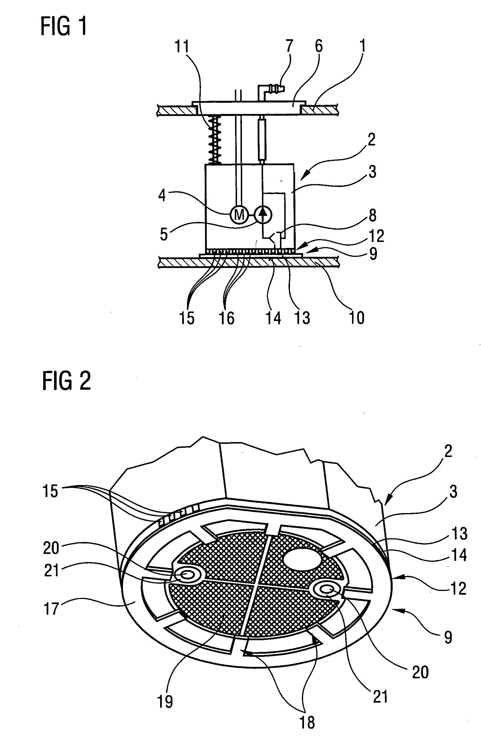 Supporting element having a supporting surface for supporting a fuel feed unit, and fuel feed unit