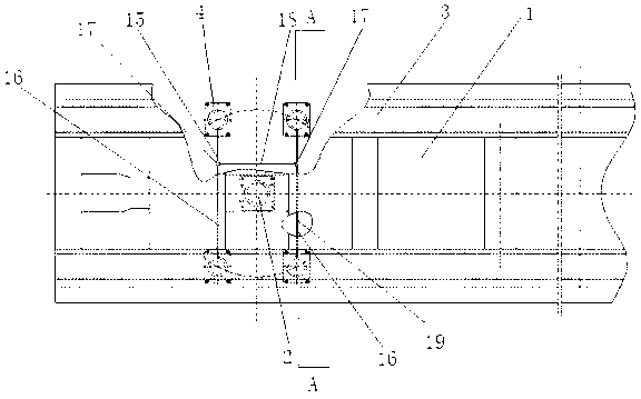 Four-supporting-point side bearing balancer for paving and erecting machine vehicle