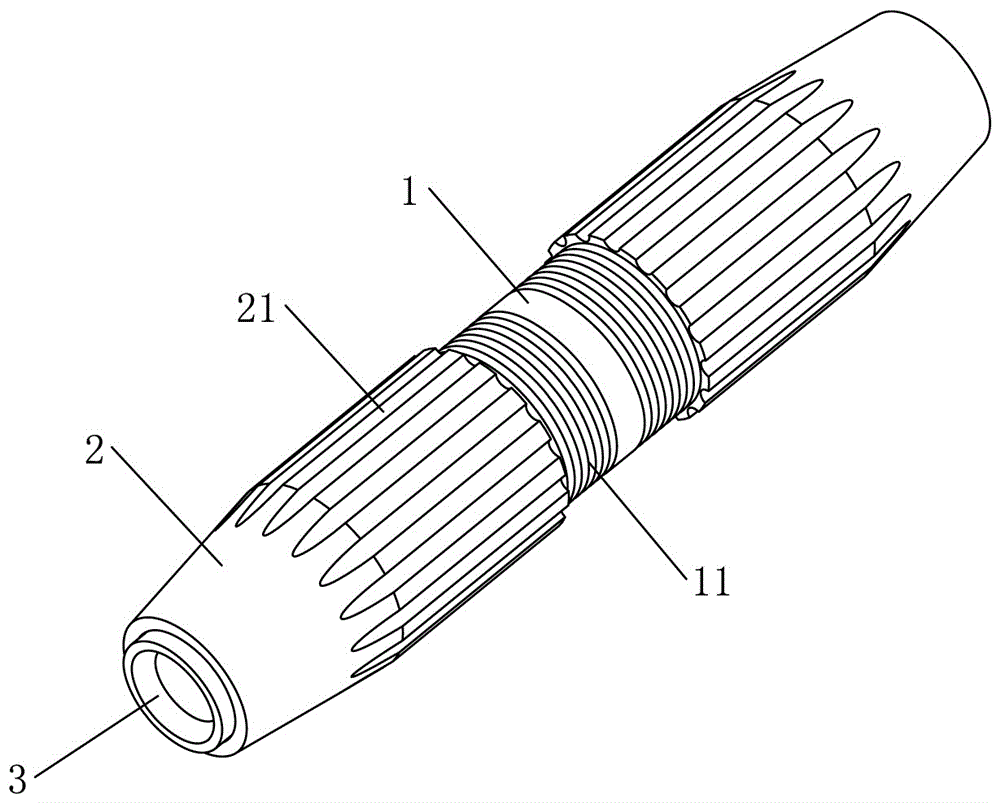 Twin-cone pushing type middle quick energy-saving conducting contact