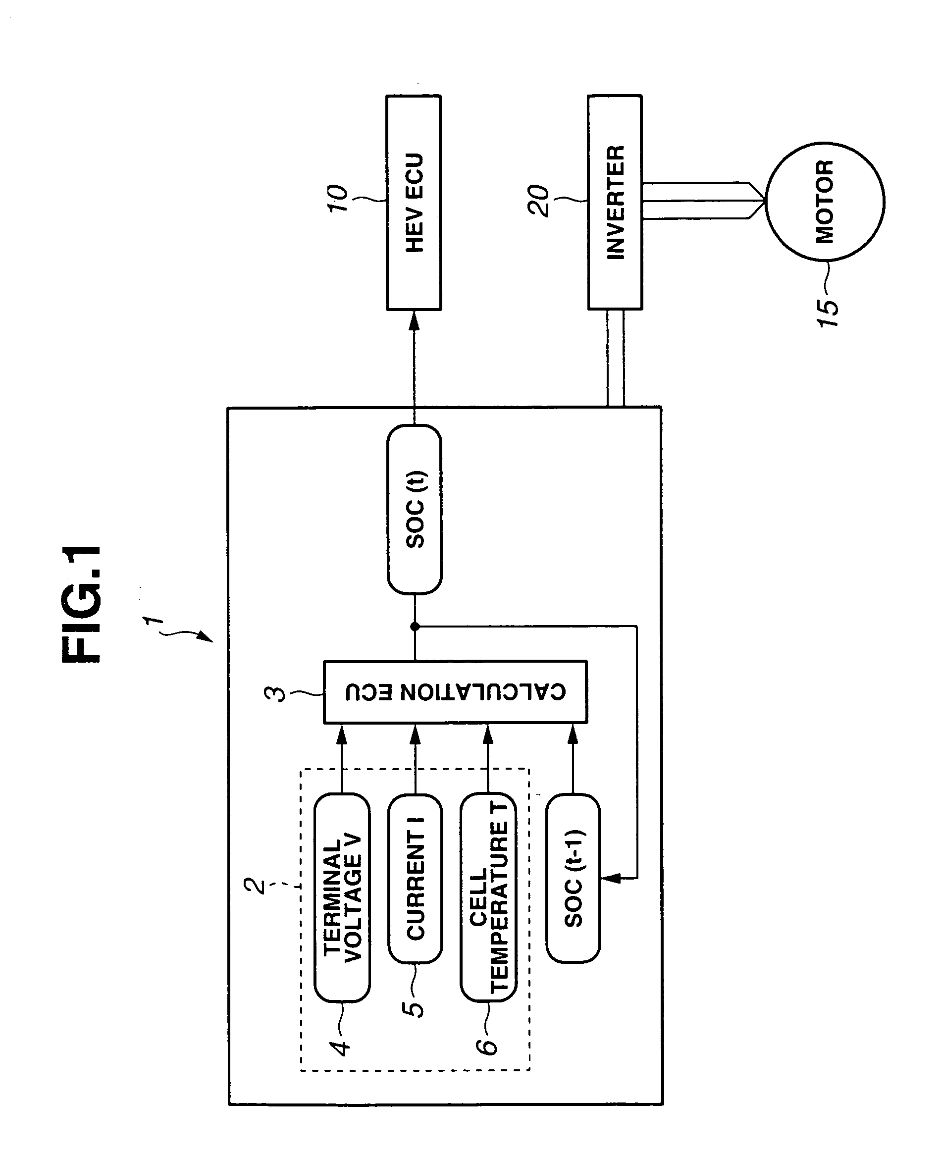 System for calculating remaining capacity of energy storage device