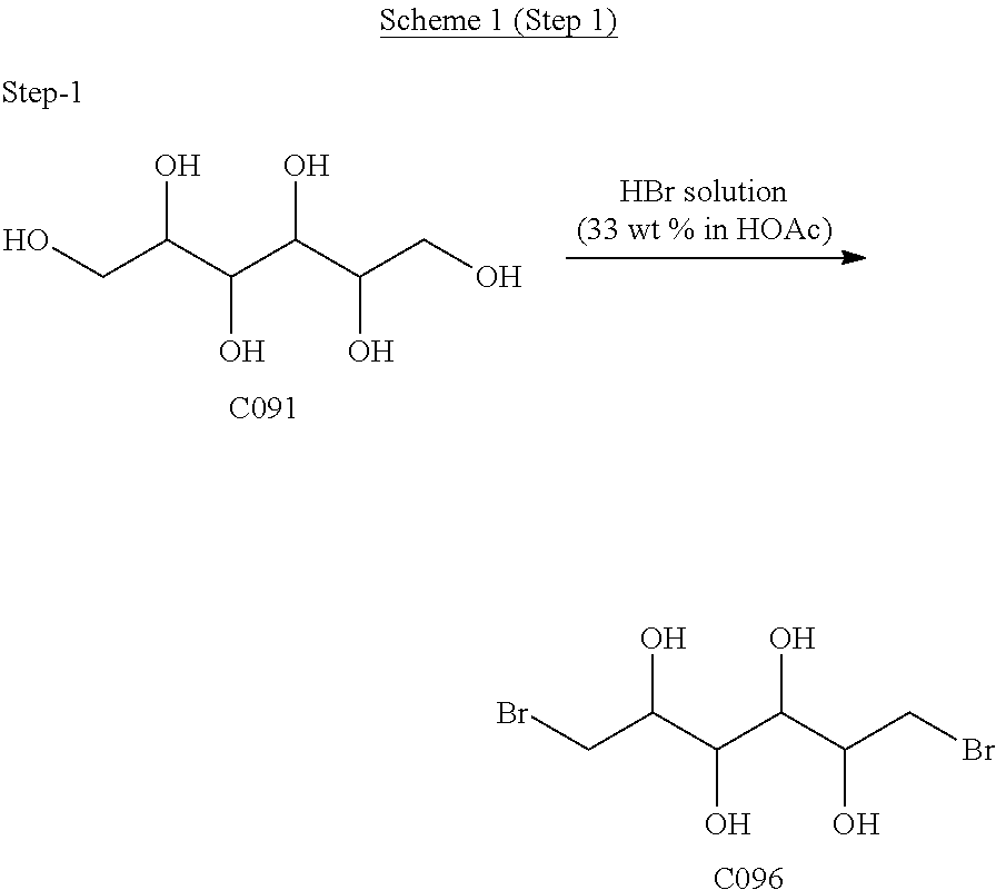 Method of synthesis of substituted hexitols such as dianhydrogalactitol