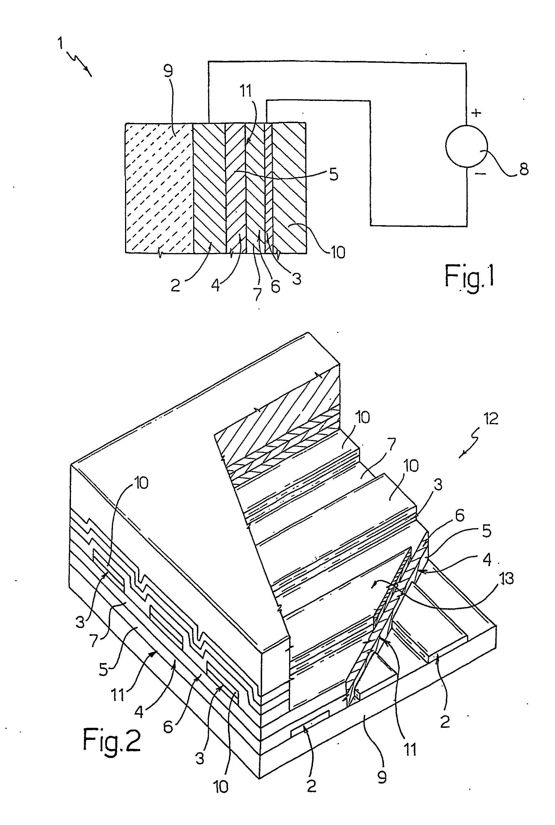 Organic electroluminescent device based upon emission of exciplexes or electroplexes, and a method for its fabrication
