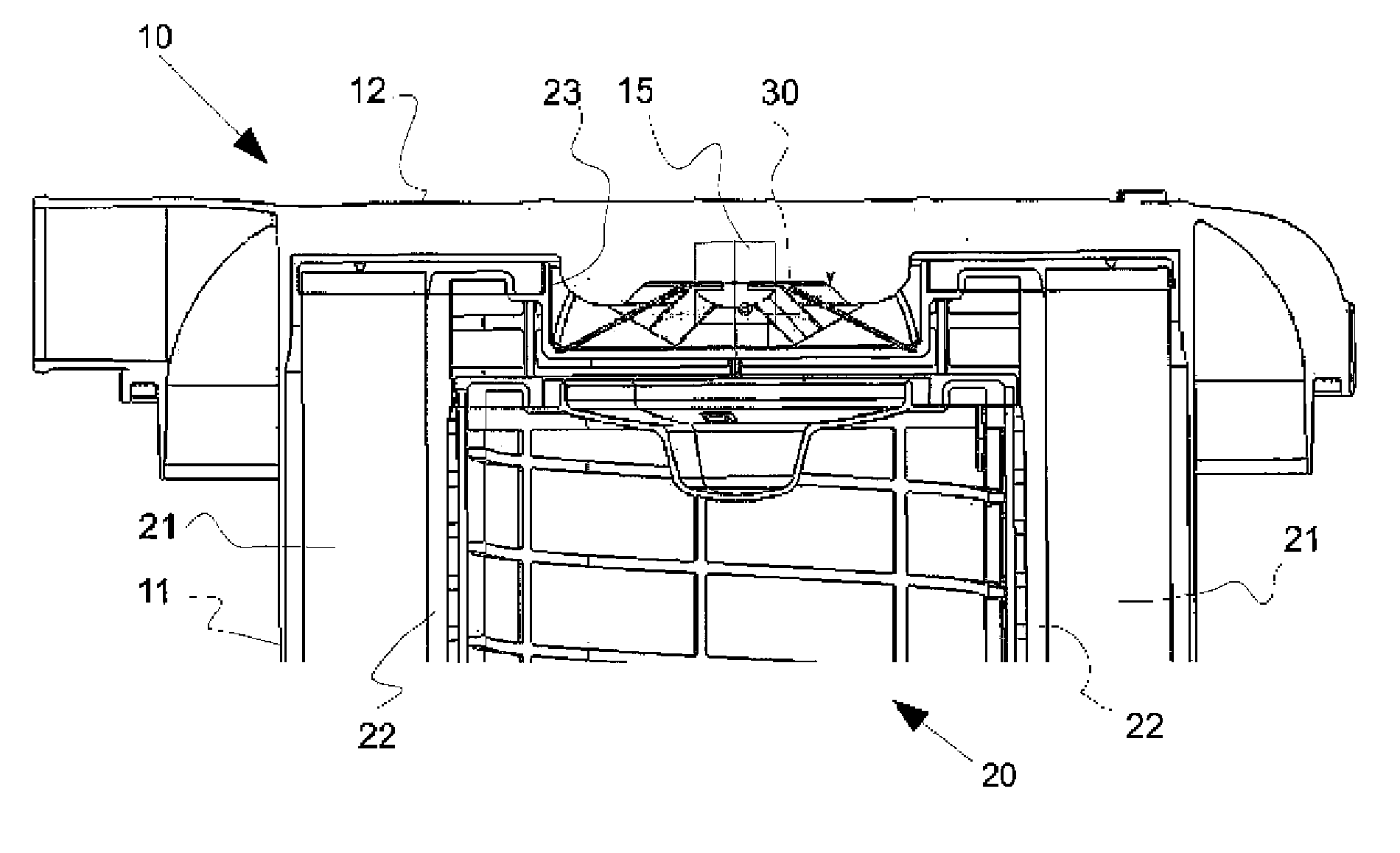 Filter element and housing for a filter element