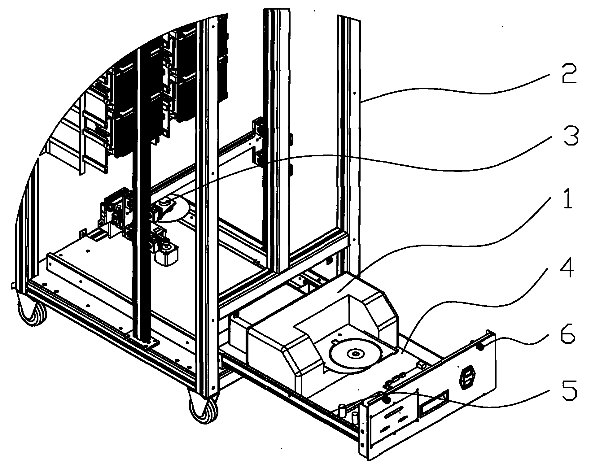 Disc surface automatic printing device used for compact disc library