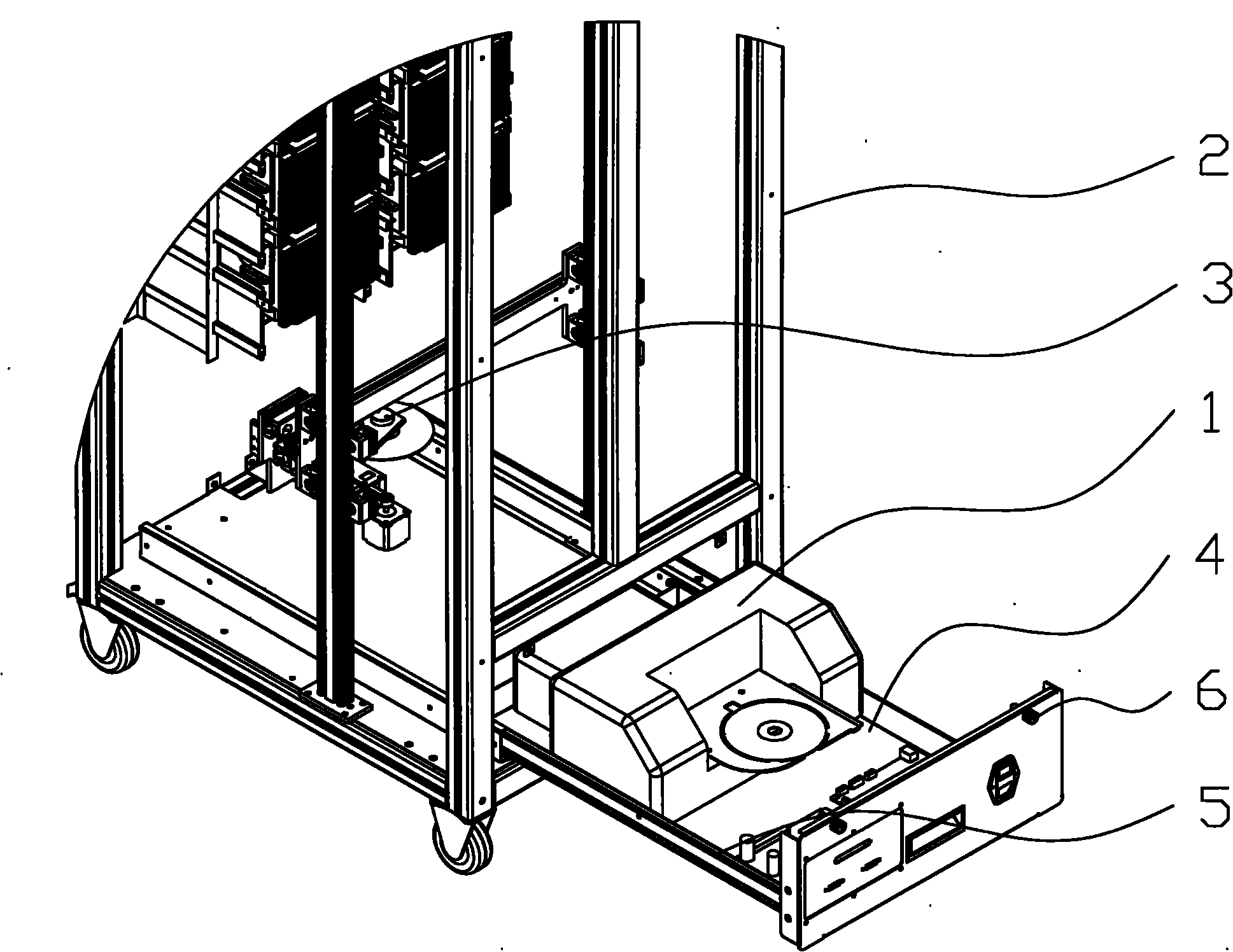 Disc surface automatic printing device used for compact disc library