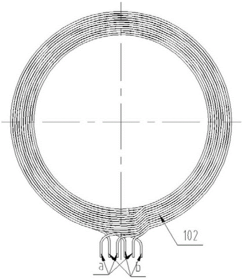 A kind of processing method of coil of cusp magnetic field generating device